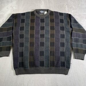 Fiume Sweater Mens 54 Gray‎ Merino Wool Blend Crewneck Pullover Made in Italy